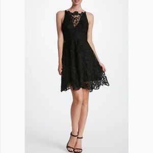 Dress The Population Hayden Crochet Illusion Cocktail Dress Size S New with Tags
